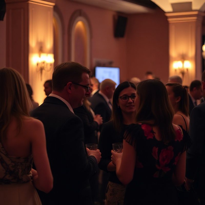 Documentary coverage at a Toronto gala with warm ambient light